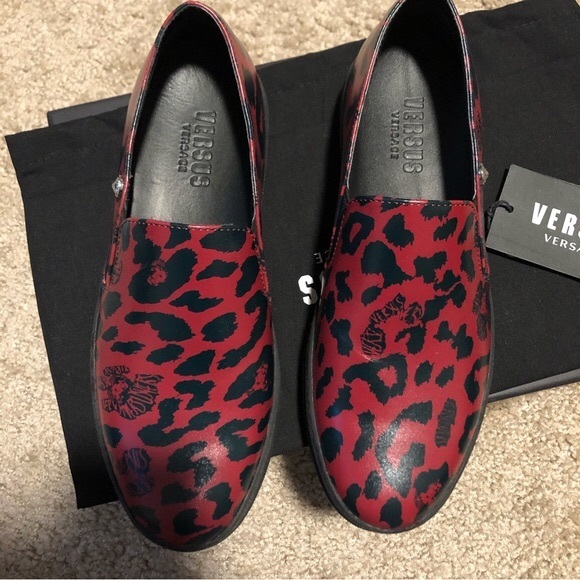 Versace Versus Leopard Leather print platform sneaker EU 36